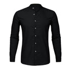 Joel | Men's long-sleeved linen cardigan with stand-up collar