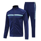 Yannick | Casual blue men's suit with stand-up collar