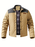 Dennis | Chaqueta de bloques de color para hombre con cuello alto