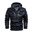 Jonathan | Vintage Leather Jacket with Detachable Hood