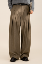 Silas | Pantalón de vestir para hombre con pinzas y pierna ancha