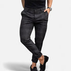 Men's Slim Fit Checked Pants | Modern Casual Style