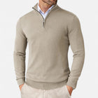Herren Strickpullover mit Viertelreißverschluss | Lässig