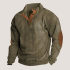 Hannes | Herren Rippstrick Pullover mit Ellbogen-Patches
