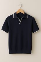 Colin | Polo de punto para hombre con borde en contraste