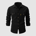 Stylish men's shirt with 3/4-length sleeves and a modern cut
