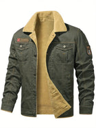Warme Fleece-Bikerjacke mit robustem Design