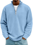 Lio | Men's Sweater with Zipper Collar