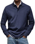 Lukas | Herren Langarm-Poloshirt mit klassischem Kragen