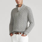Remus | Herren warmer Wollpullover Zopfmuster