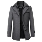 Sebastian | Men’s mid-length winter jacket with button fastening
