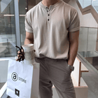 Camiseta de punto de manga corta con cuello – Estilo y comodidad unidos