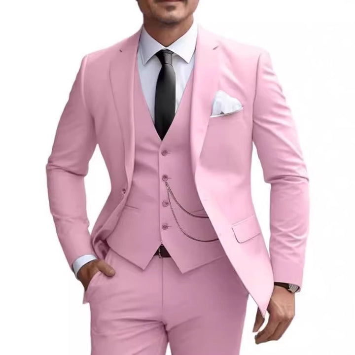 Herren Business Anzug Slim Fit 3-teilig mit Weste
