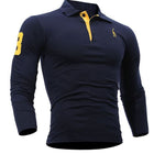 Remo | Langarm-Poloshirt mit Hirsch-Stickerei