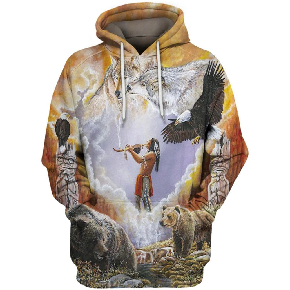 Herren Hoodie mit Kapuze und Digitaldruck