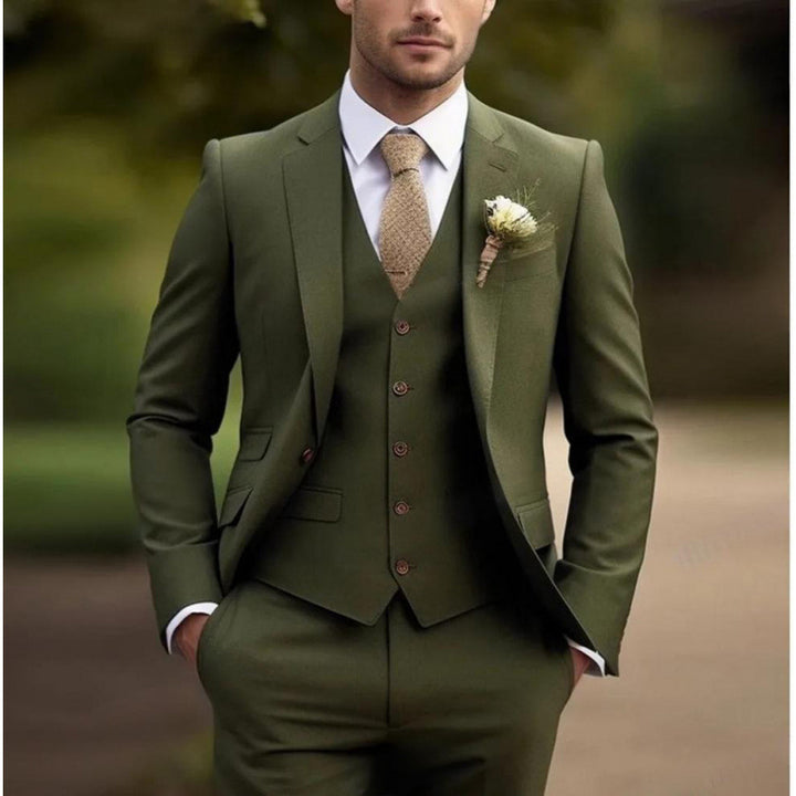 Herren Business Anzug Slim Fit 3-teilig mit Weste