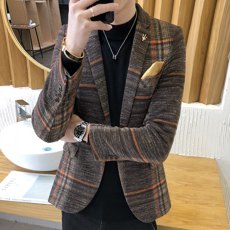 Herren Blazer aus Baumwolle in Kaffeegold