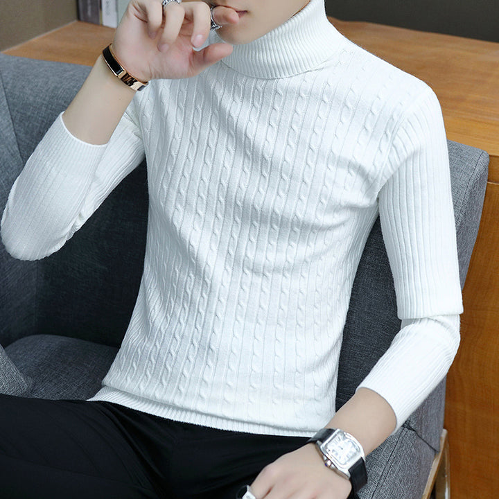 Herren Rollkragenpullover im Slim Fit mit Langarm
