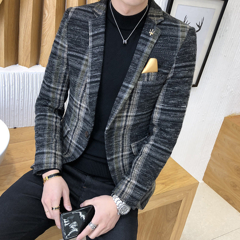 Herren Blazer aus Baumwolle in Kaffeegold