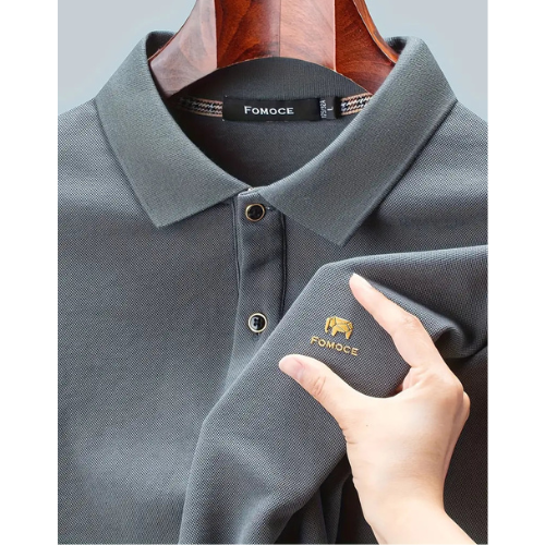 Herren Polo-Pullover mit Strickstruktur