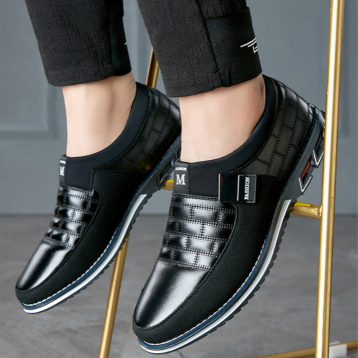 Herren Business Schuhe Halbschuhe in Schwarz Braun Blau