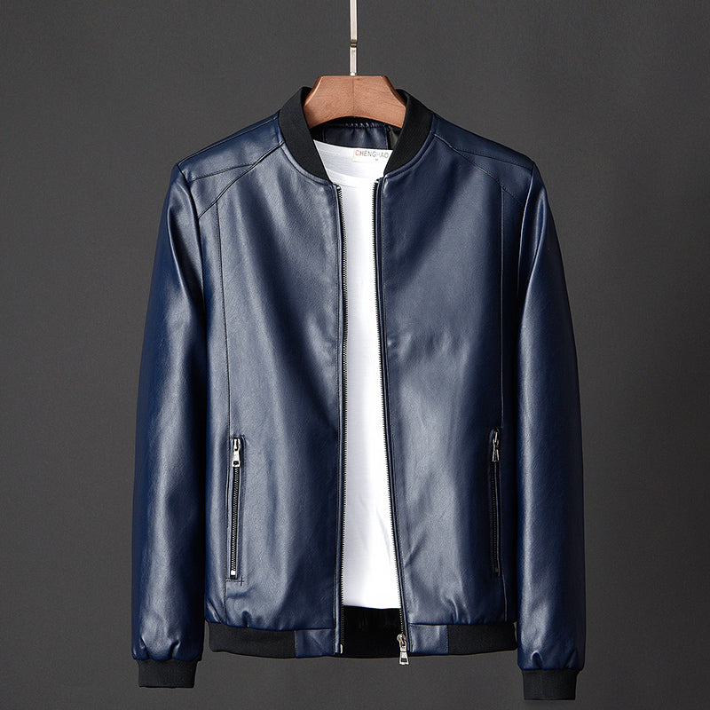 Herrenjacke Slim Fit mit Stehkragen und Reissverschluss