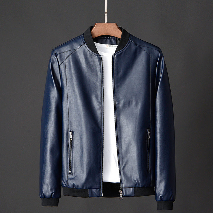 Herrenjacke Slim Fit mit Stehkragen und Reissverschluss
