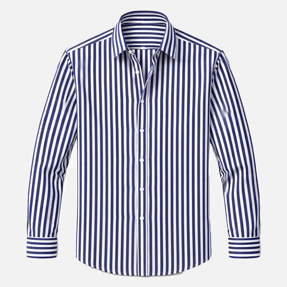 Herren Hemd mit Vertikalstreifen | Slim Fit Langarmhemd | Strukturierter Kragen | Gepflegter Alltagslook