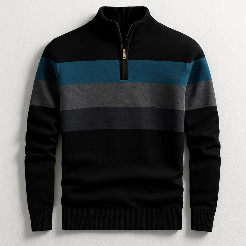 Oskar | Herren Pullover mit Reißverschlusskragen