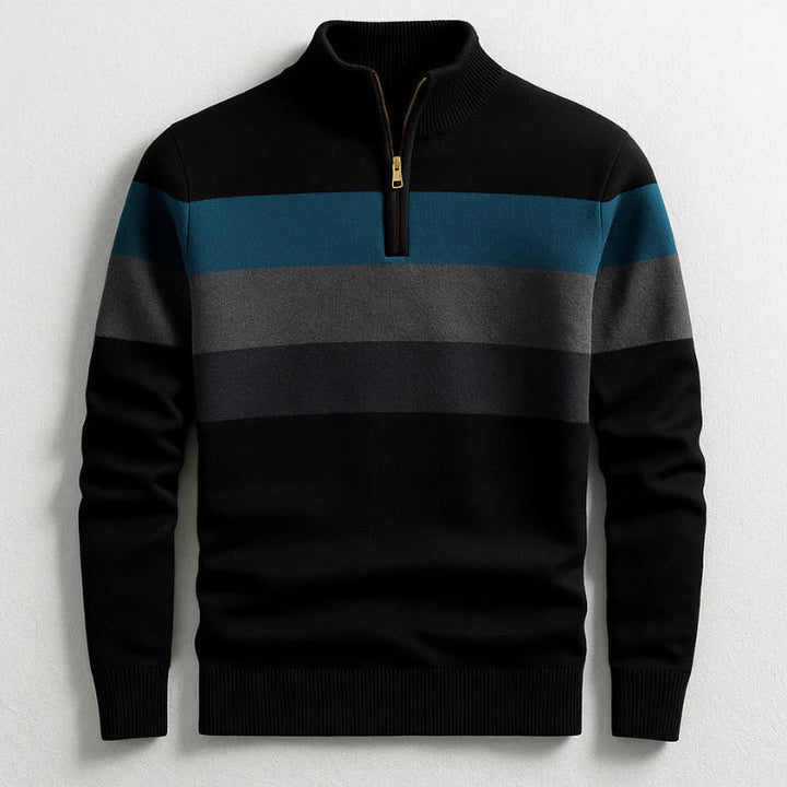Oskar | Herren Pullover mit Reißverschlusskragen