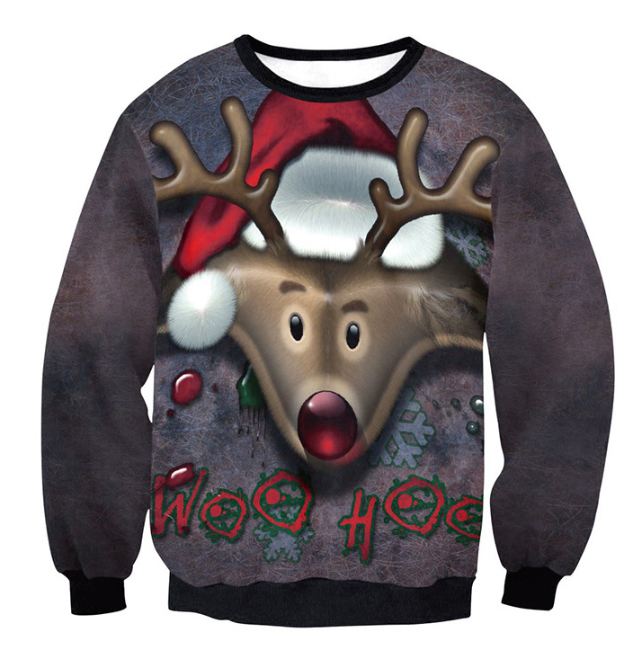 Lustiger Weihnachtspullover Herren mit Santa-Elf Motiv