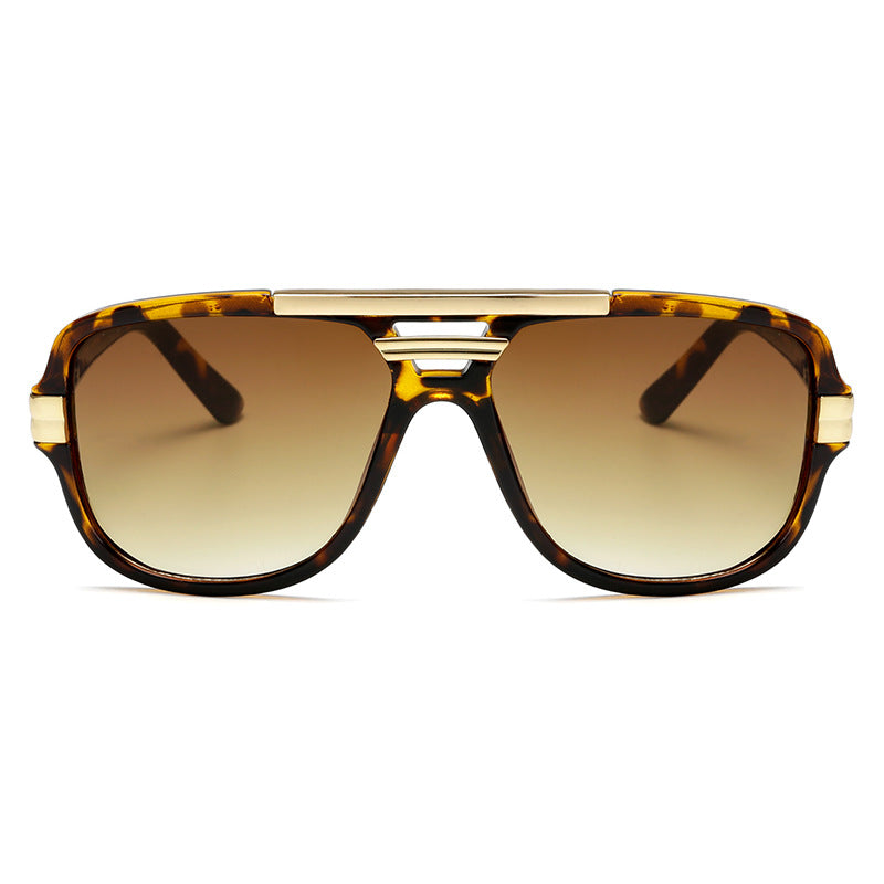 Herren Piloten-Sonnenbrille | Doppelsteg-Design und Getönte Gläser | Klassischer Outdoor-Stil