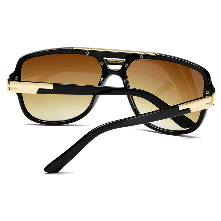 Herren Piloten-Sonnenbrille | Doppelsteg-Design und Getönte Gläser | Klassischer Outdoor-Stil