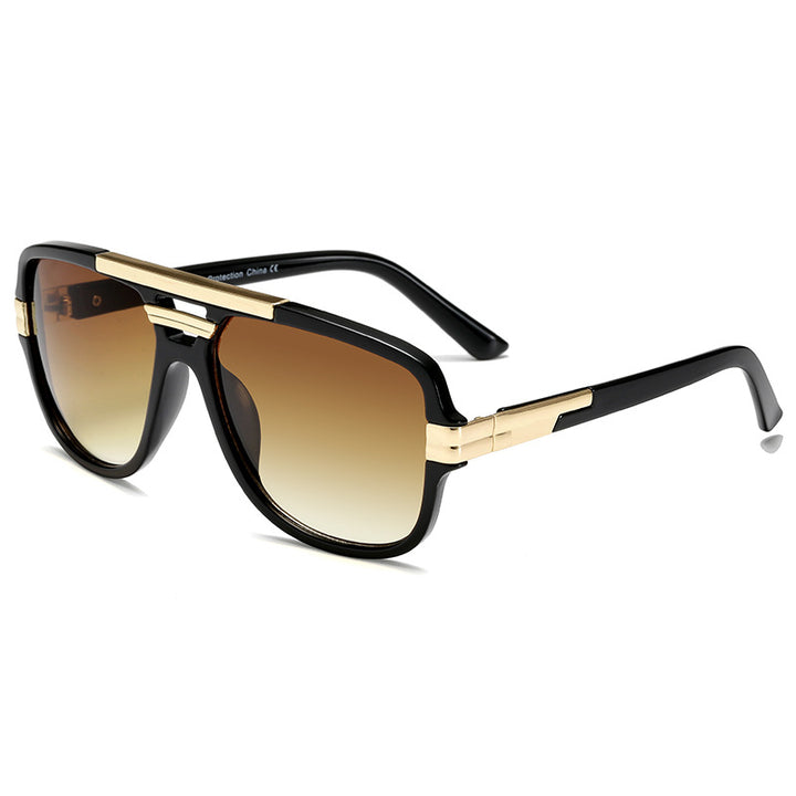 Herren Piloten-Sonnenbrille | Doppelsteg-Design und Getönte Gläser | Klassischer Outdoor-Stil