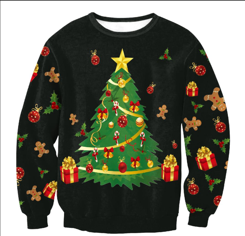 Lustiger Weihnachtspullover Herren mit Santa-Elf Motiv