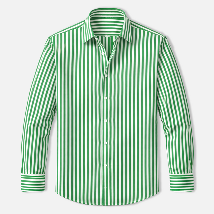 Herren Hemd mit Vertikalstreifen | Slim Fit Langarmhemd | Strukturierter Kragen | Gepflegter Alltagslook