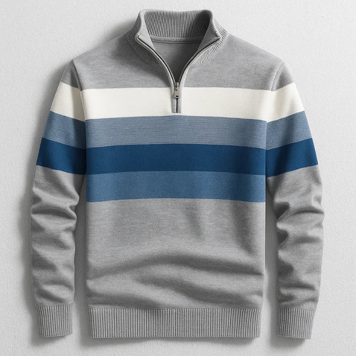 Oskar | Herren Pullover mit Reißverschlusskragen
