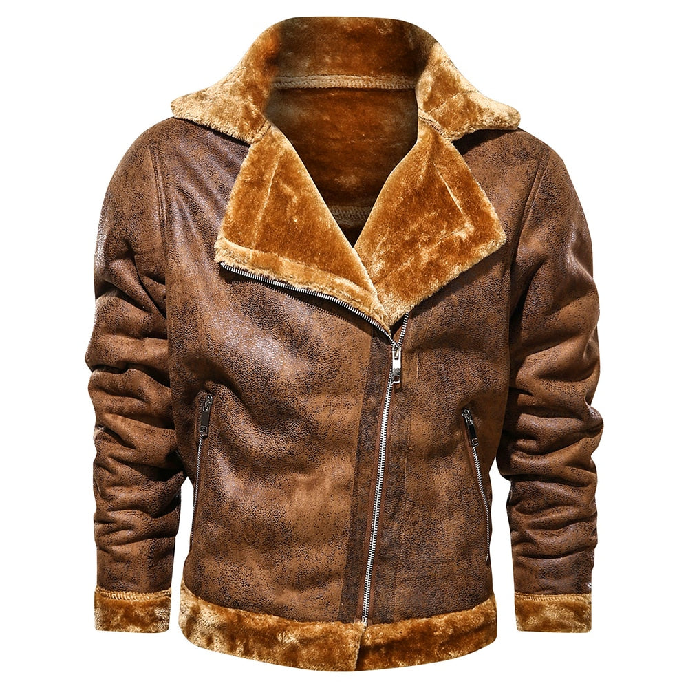 Retro Herren Winterjacke im Vintage-Look Vorderansicht
