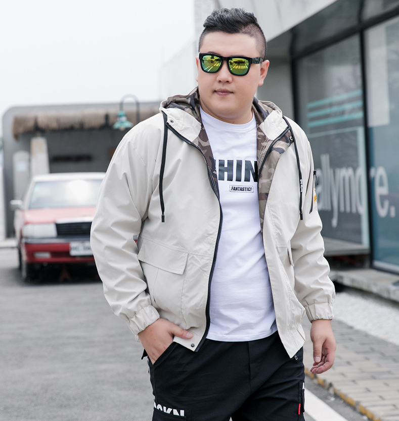 Herren Bomberjacke kragenlos mit Stickerei