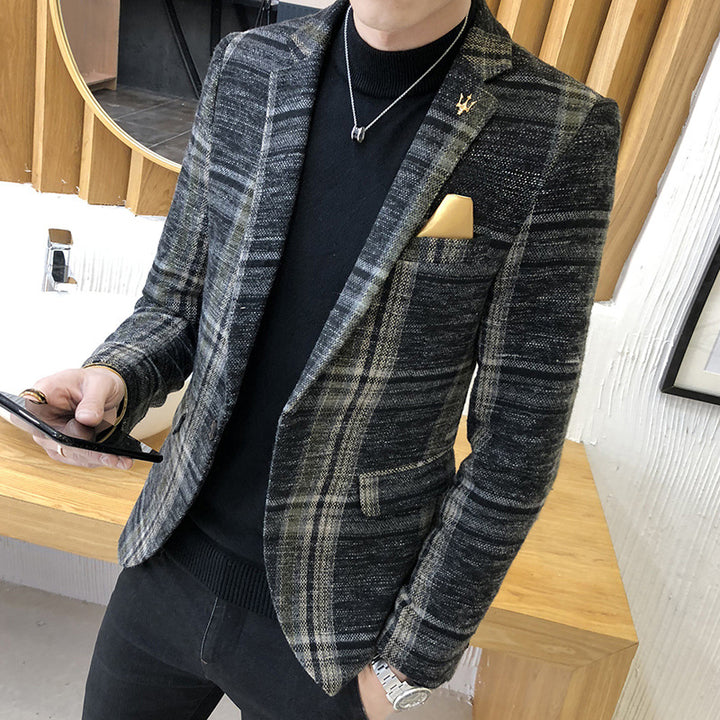 Herren Blazer aus Baumwolle in Kaffeegold