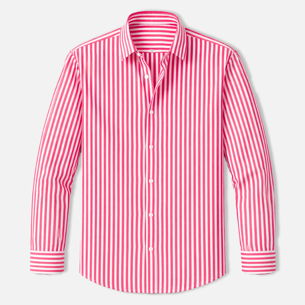 Herren Hemd mit Vertikalstreifen | Slim Fit Langarmhemd | Strukturierter Kragen | Gepflegter Alltagslook