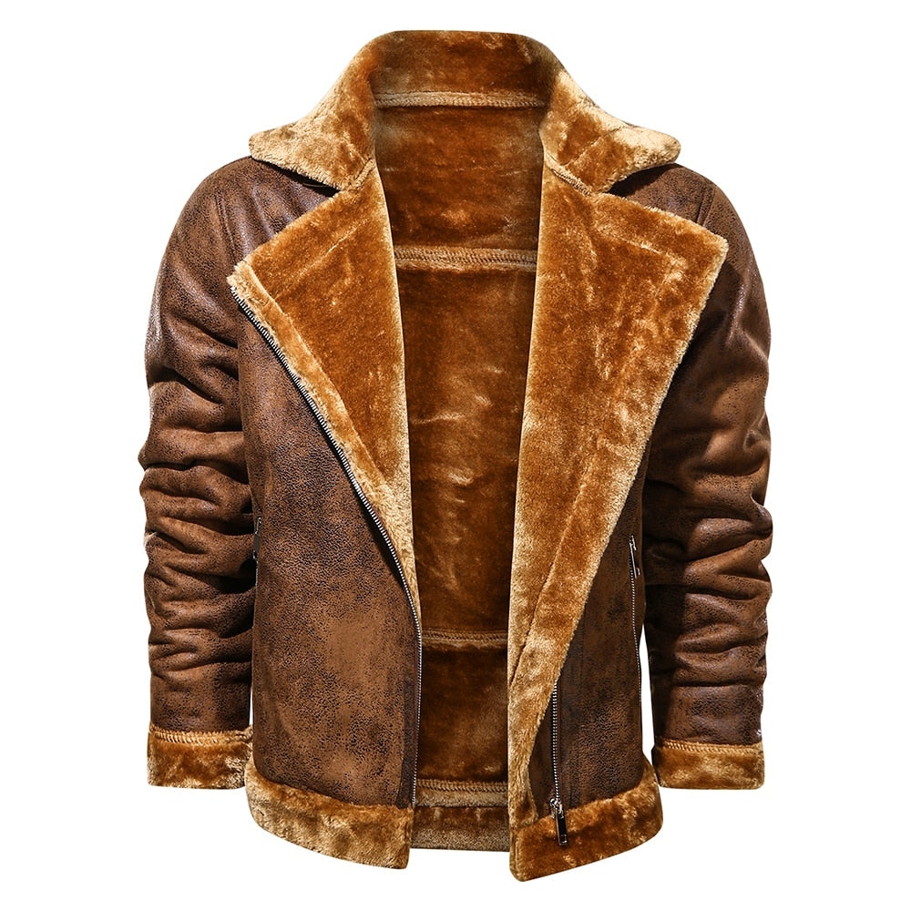 Retro Herren Winterjacke im Vintage-Look Vorderansicht