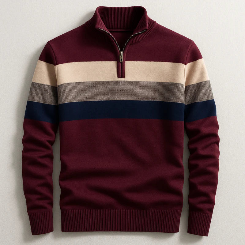 Oskar | Herren Pullover mit Reißverschlusskragen