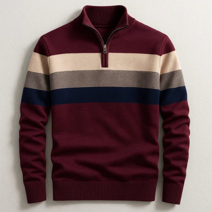 Oskar | Herren Pullover mit Reißverschlusskragen