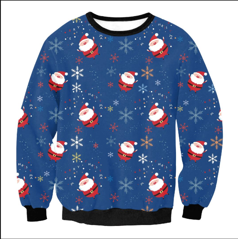 Lustiger Weihnachtspullover Herren mit Santa-Elf Motiv