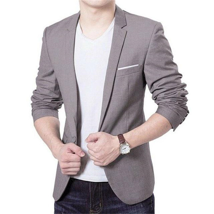 Herren Blazer Slim Fit mit Stehkragen Vorderansicht