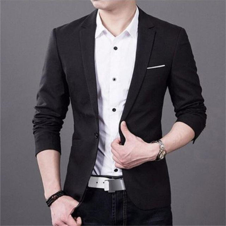 Herren Blazer Slim Fit mit Stehkragen Vorderansicht