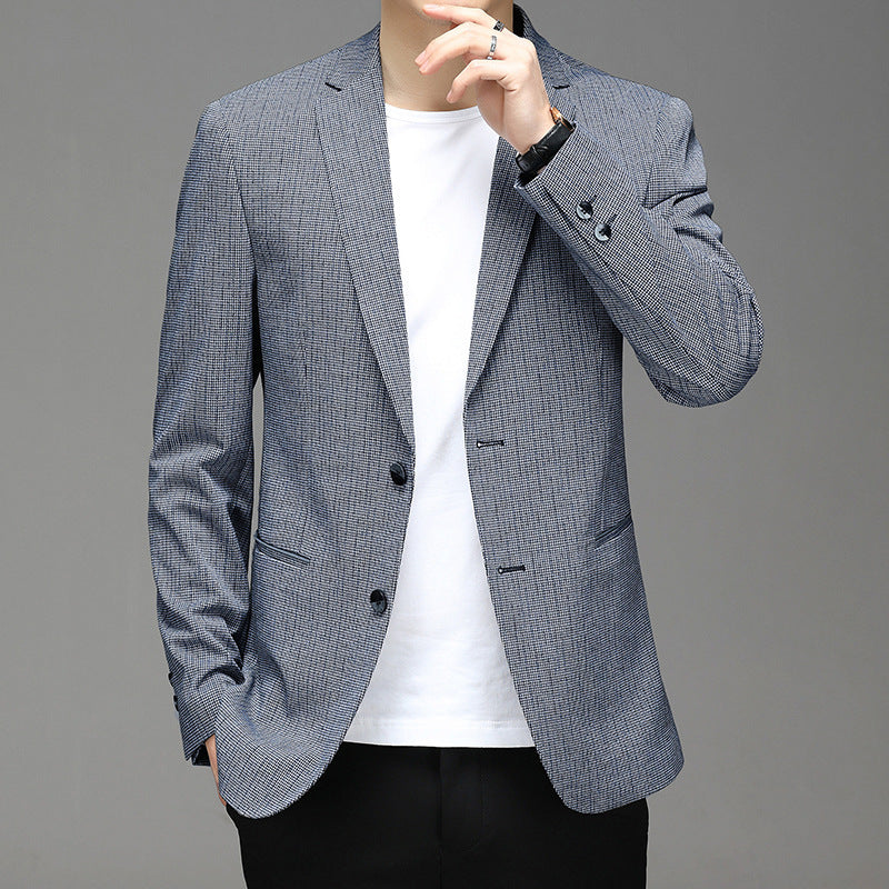 Herren Sakko im Karo-Muster, Slim Fit Schnitt