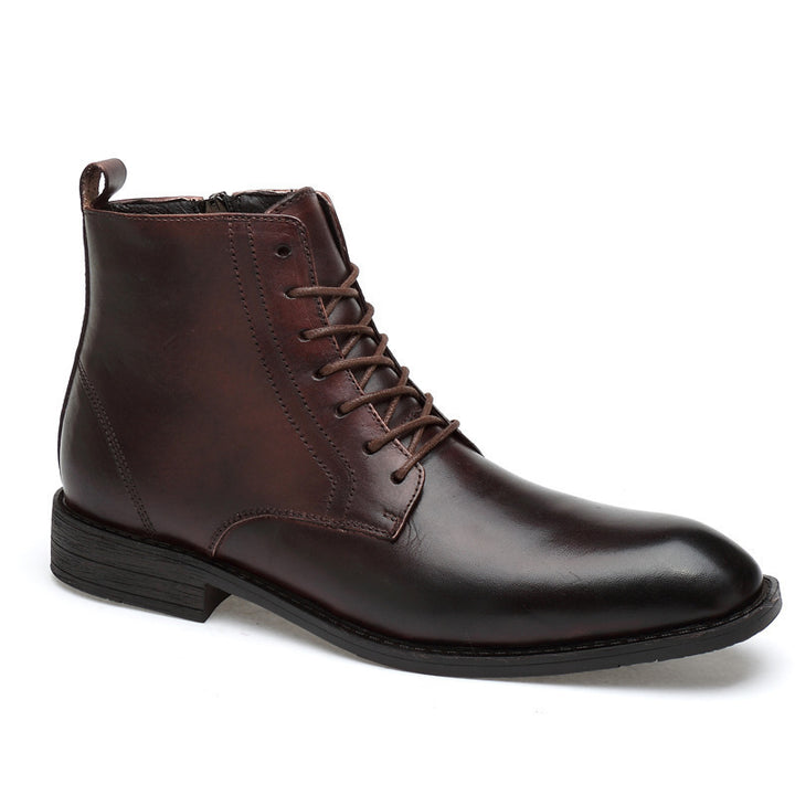 Herren Lederstiefel Winter hoch geschnitten spitze Form
