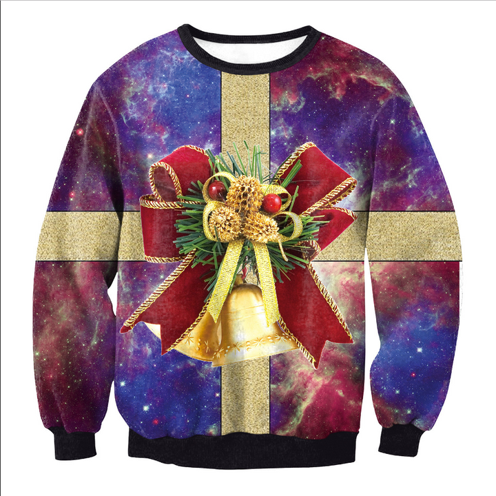 Lustiger Weihnachtspullover Herren mit Santa-Elf Motiv